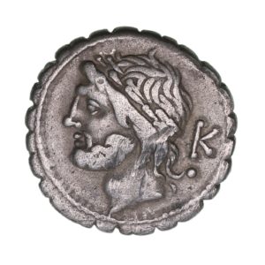 Roman Republic L. Cornelius Scipio Asiaticus 106 BC Silver Denarius