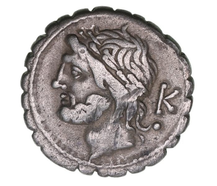 Roman Republic L. Cornelius Scipio Asiaticus 106 BC Silver Denarius