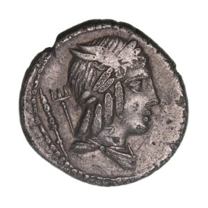 Roman Republic L. Julius Bursio 85 BC Silver Denarius