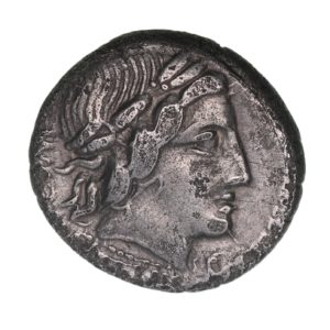 Roman Republic Mn. Fonteius C.f. 85 BC Silver Denarius