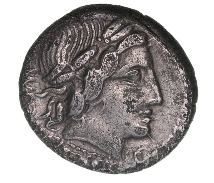 Roman Republic Mn. Fonteius C.f. 85 BC Silver Denarius