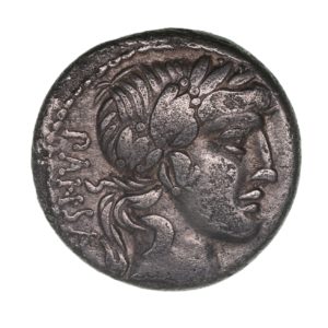 Roman Republic C. Vibius C.f. Pansa 90 BC Silver Denarius