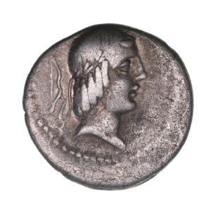 Roman Republic L. Calpurnius Piso Frugi 90 BC Silver Denarius