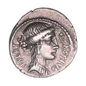 Roman Republic Q. Cassius Longinus 55 BC Silver Denarius