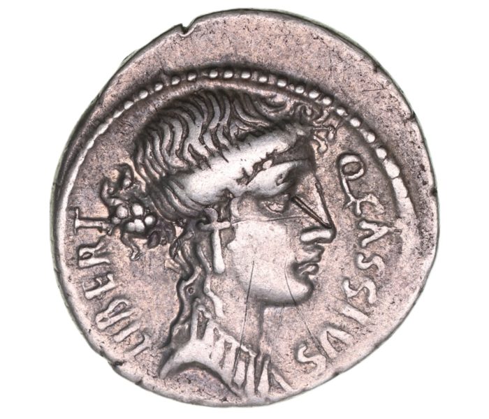 Roman Republic Q. Cassius Longinus 55 BC Silver Denarius