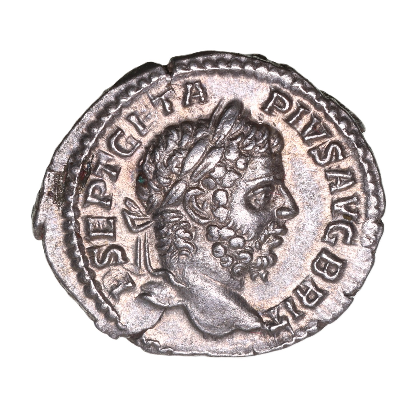 Geta AD 209-211 Silver Denarius Rome as Augustus