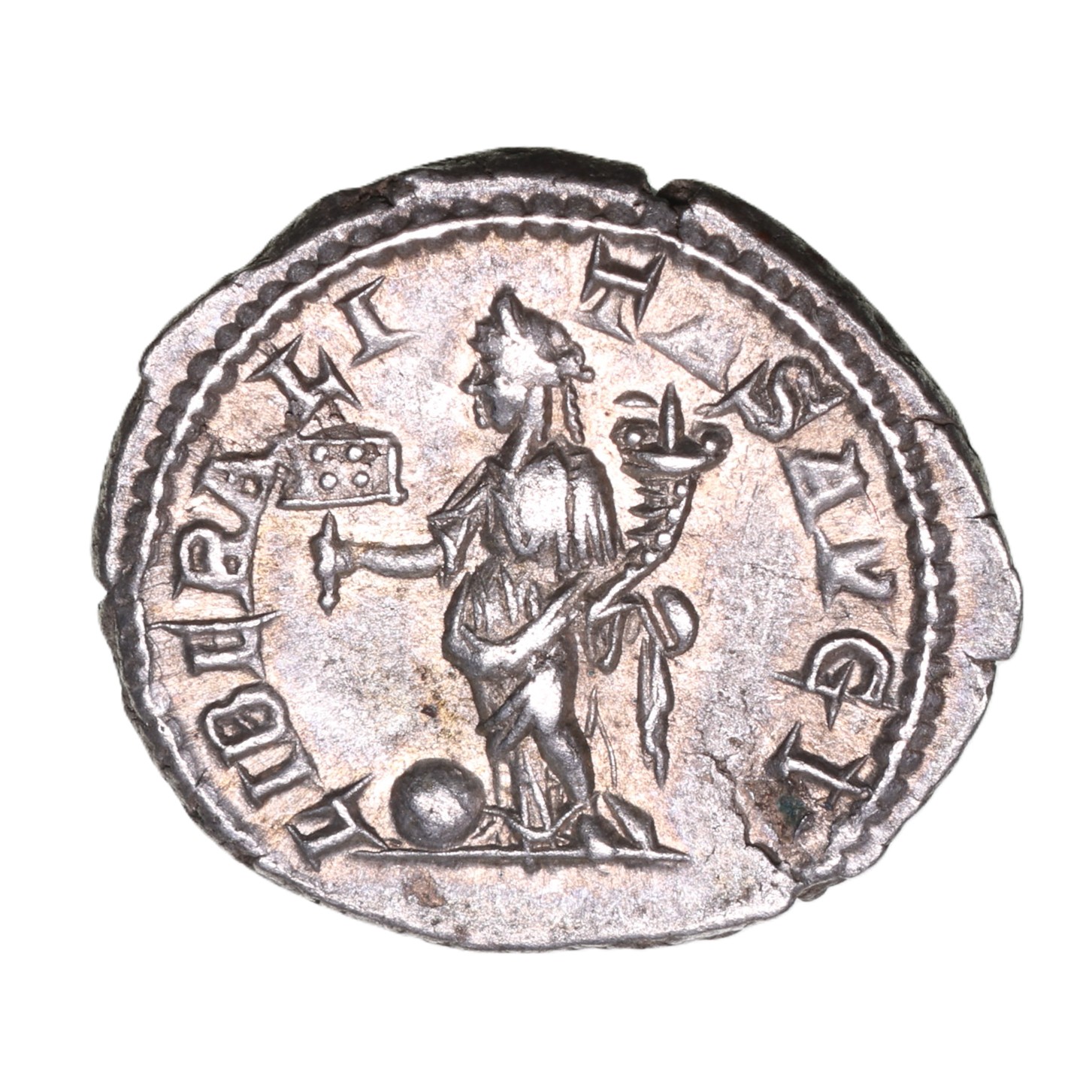 Geta AD 209-211 Silver Denarius Rome as Augustus - Image 2