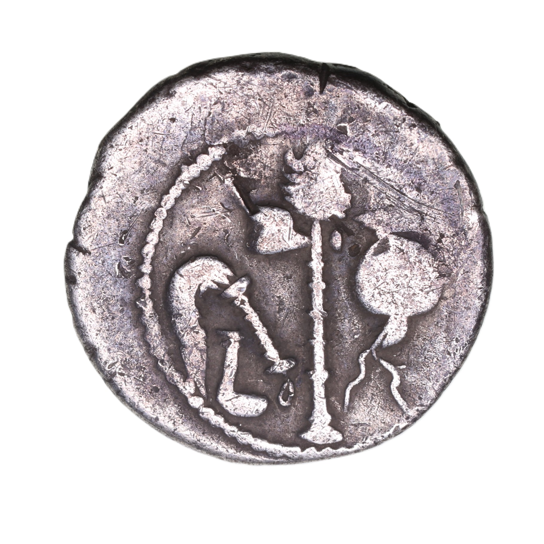 Roman Imperatorial Julius Caesar 49 BC Silver Denarius - Image 2
