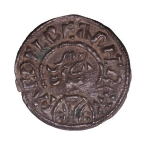 Kings of Wessex Aethelberht AD 858-865 Silver Penny Bust right / Voided Cross