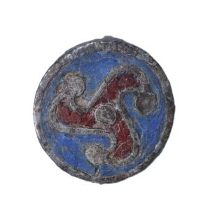 Roman Tinned Bronze Disc Brooch 2nd-3rd Century AD