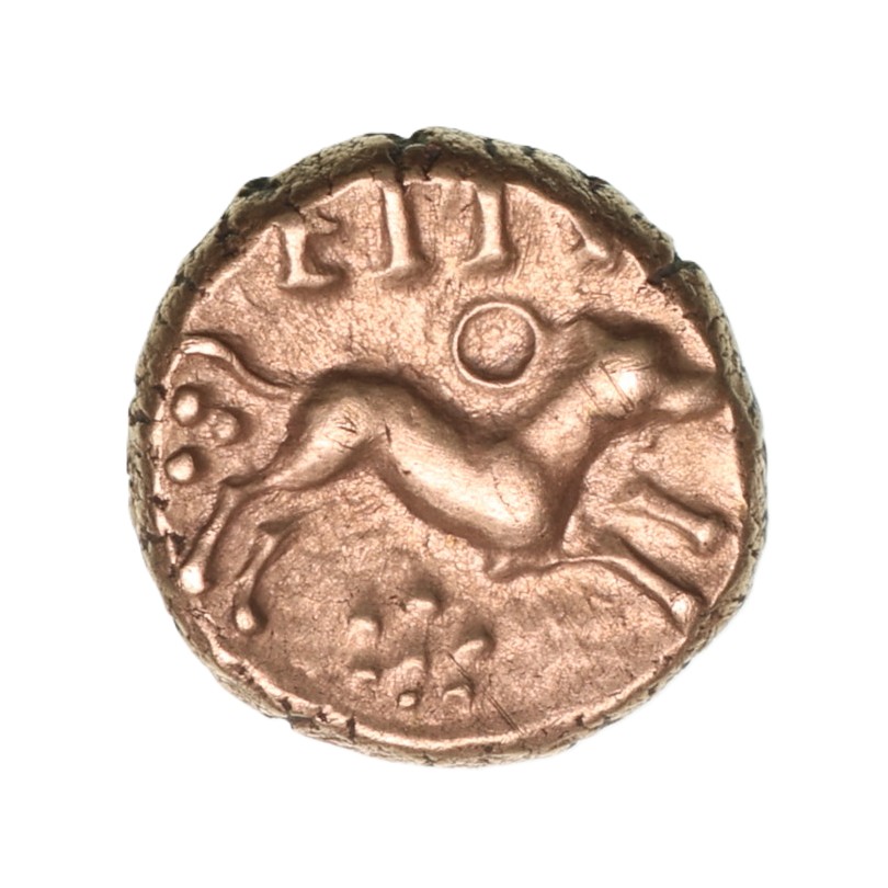 Regini & Atrebates Eppillus 20 BC-AD 1 Gold Quarter Stater Calleva Ring *Extremely Rare*