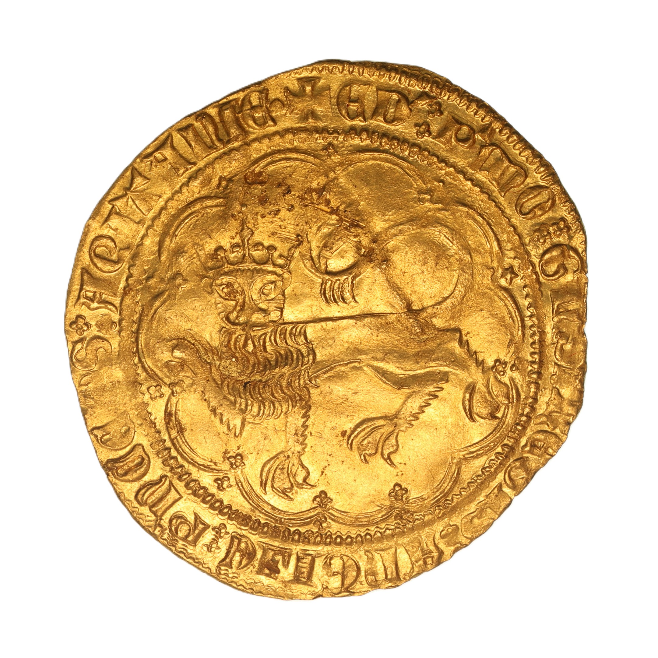 Anglo Gallic Edward the Black Prince Aquitaine AD 1362-1372 Gold Leopard D'Or *Rare*