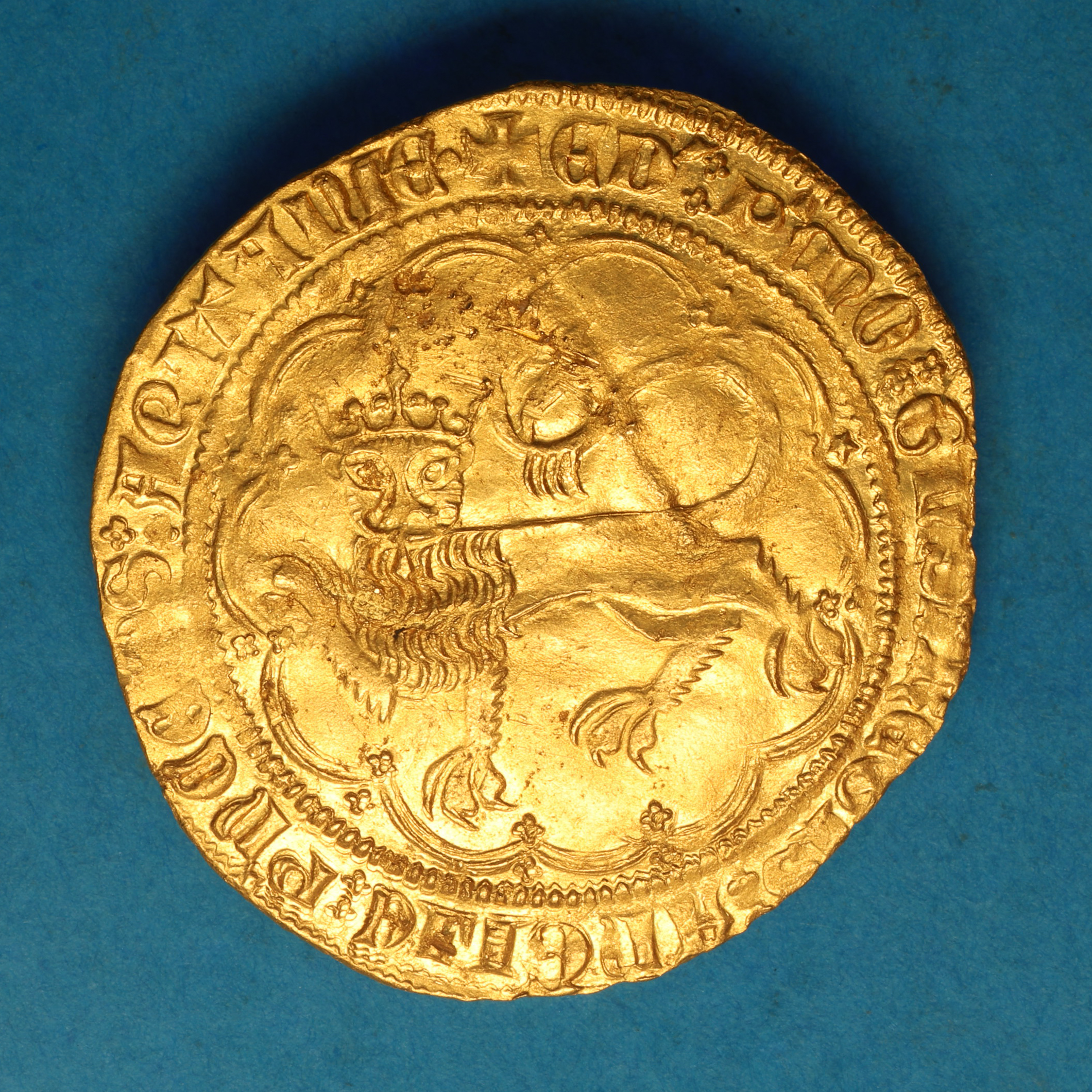 Anglo Gallic Edward the Black Prince Aquitaine AD 1362-1372 Gold Leopard D'Or *Rare* - Image 3