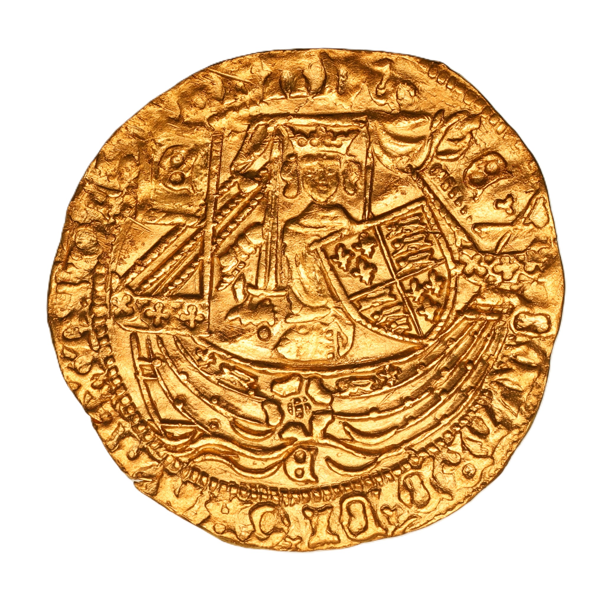 Edward IV AD 1461-1471 Gold Half Ryal 1st Reign York