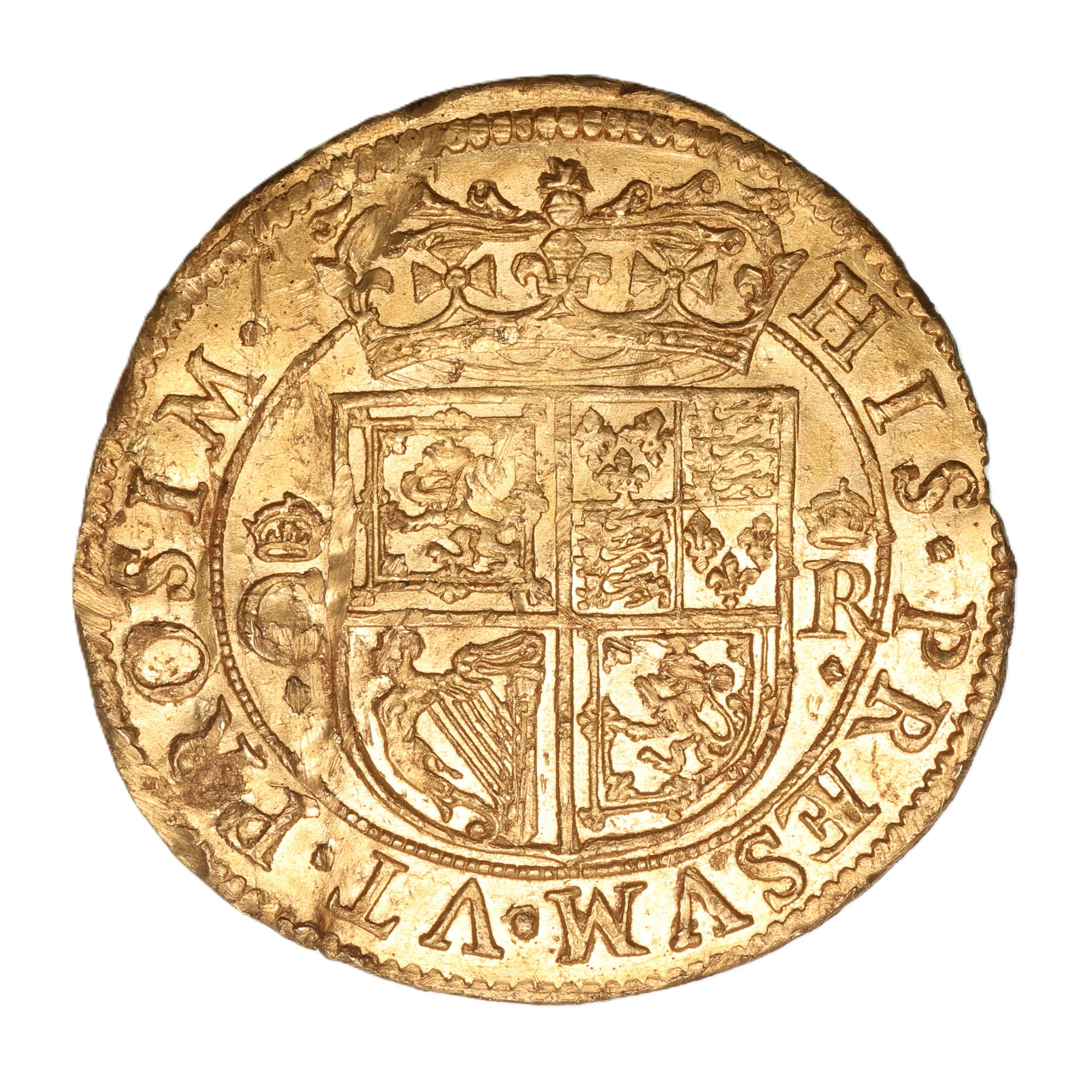 Scotland Charles I AD 1625-1649 Gold Unite 3rd Coinage Briot - Image 2