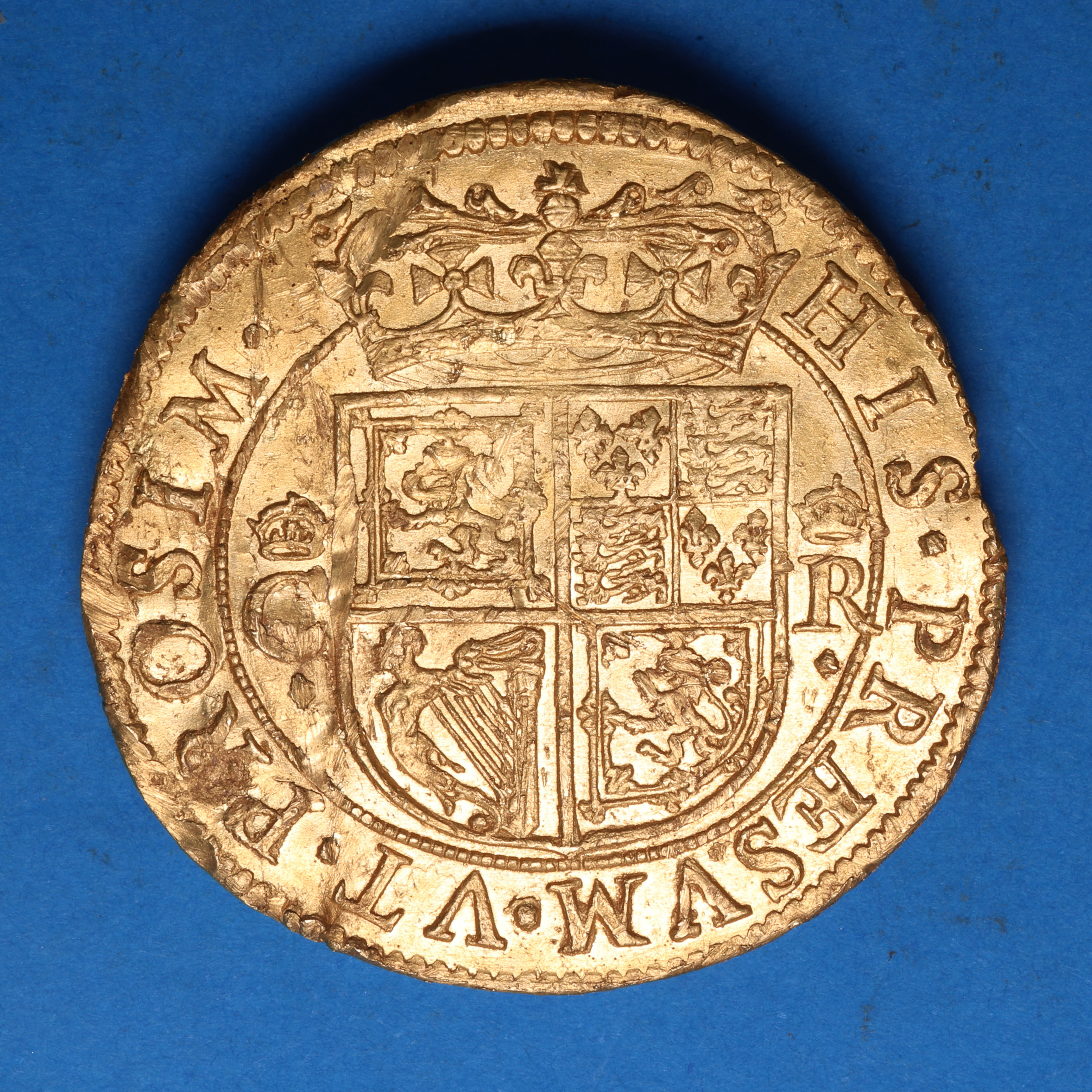 Scotland Charles I AD 1625-1649 Gold Unite 3rd Coinage Briot - Image 4