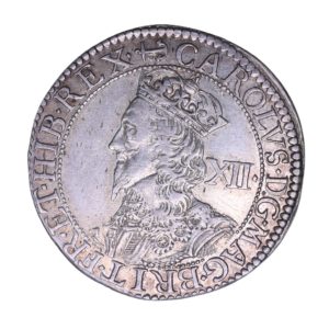 Charles I AD 1625-1649 Silver Shilling Briot's 2nd Milled Issue
