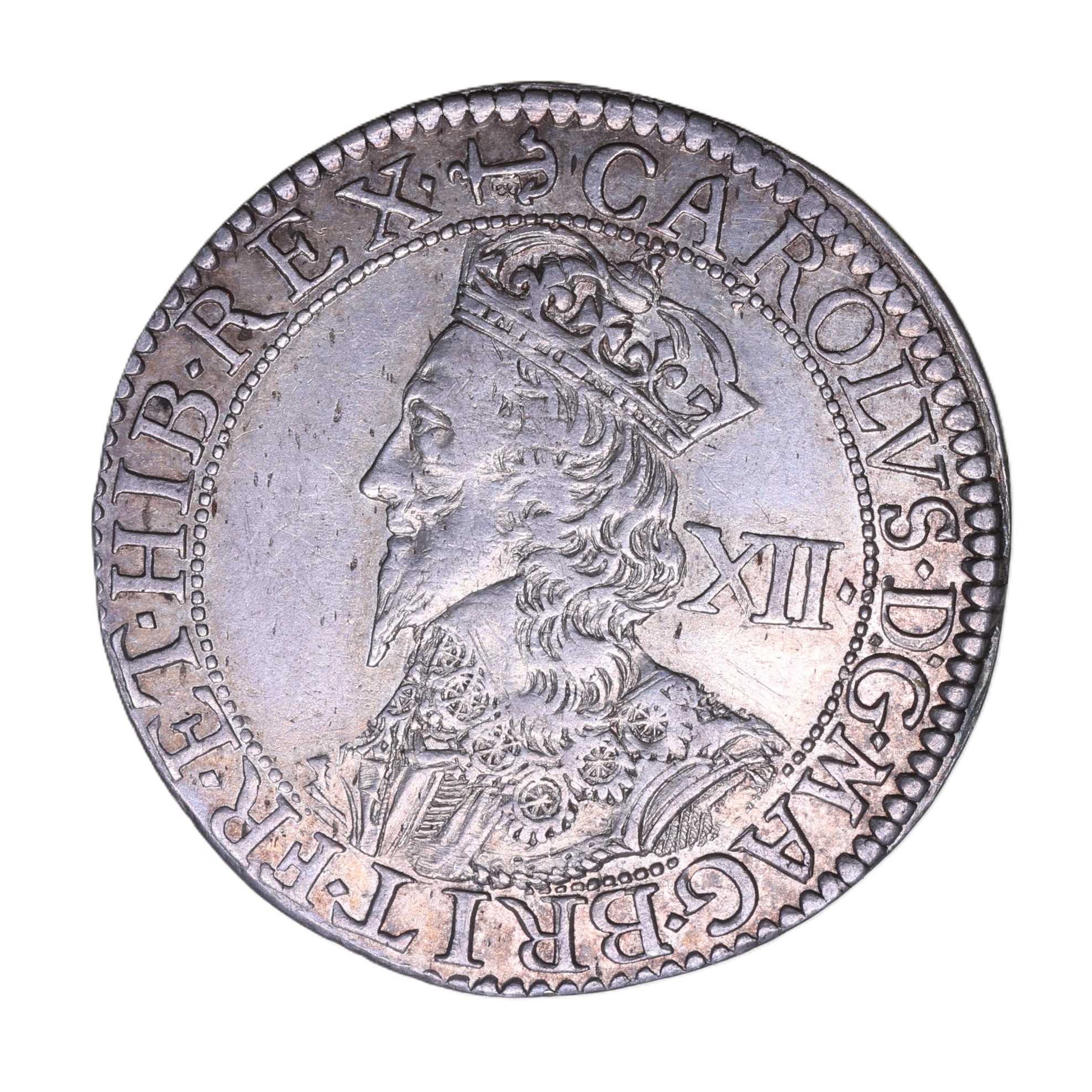 Charles I AD 1625-1649 Silver Shilling Briot's 2nd Milled Issue