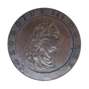 George III AD 1760-1820 Bronzed Proof Two Pence AD 1797