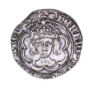 Henry VII AD 1485-1509 Silver Halfgroat Canterbury Facing bust issue