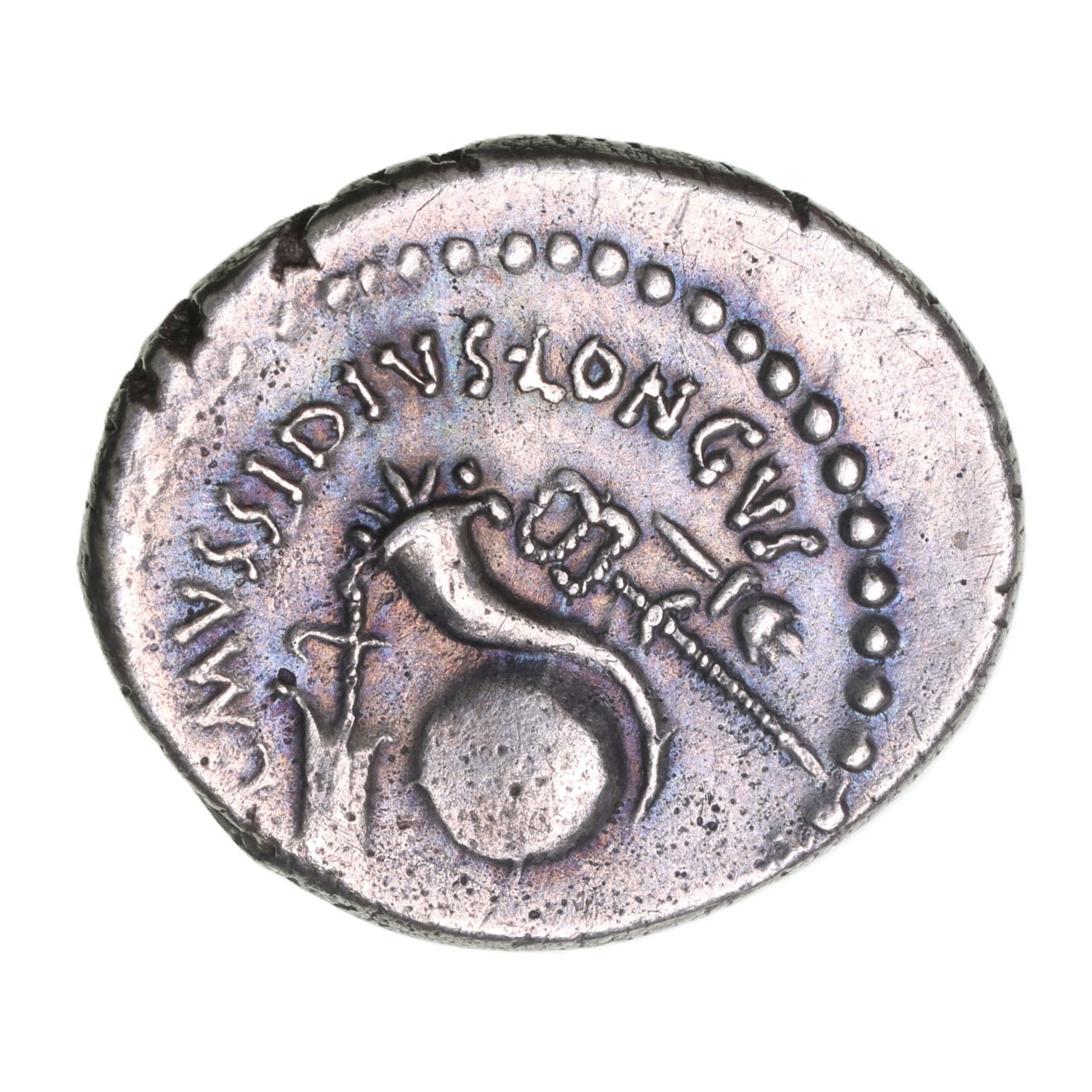 Roman Imperatorial Julius Caesar (died 44 BC) Silver Denarius *Portrait issue* - Image 2