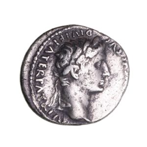 Augustus 27 BC - AD 14 Silver Denarius Lyon