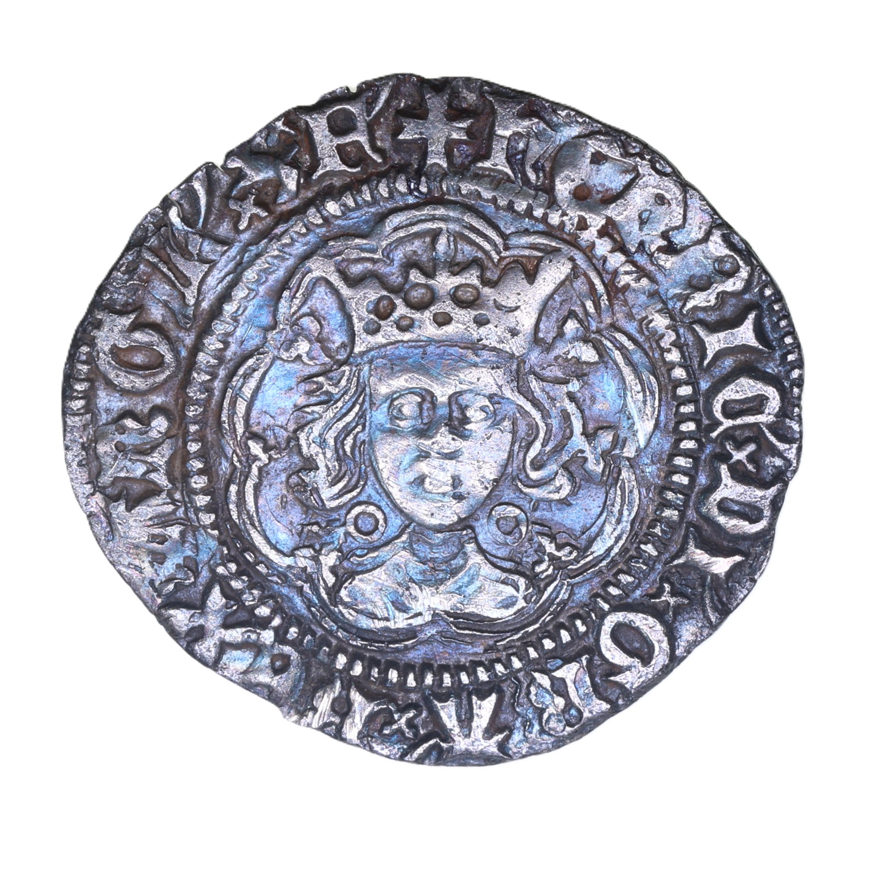 Henry VI AD 1422-1461 Silver Halfgroat Calais 1st reign Mule