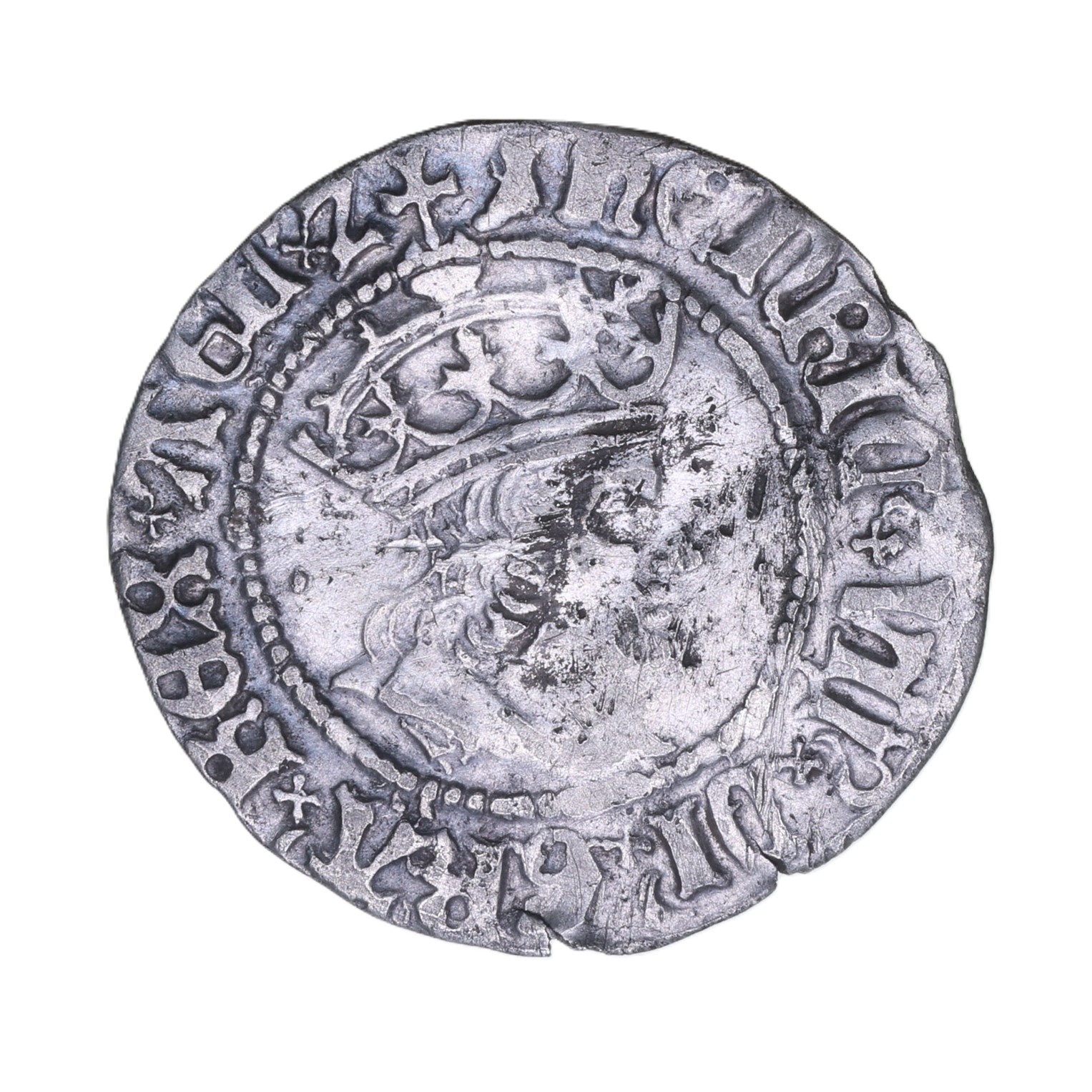 Henry VII AD 1485-1509 Silver Halfgroat Profile issue