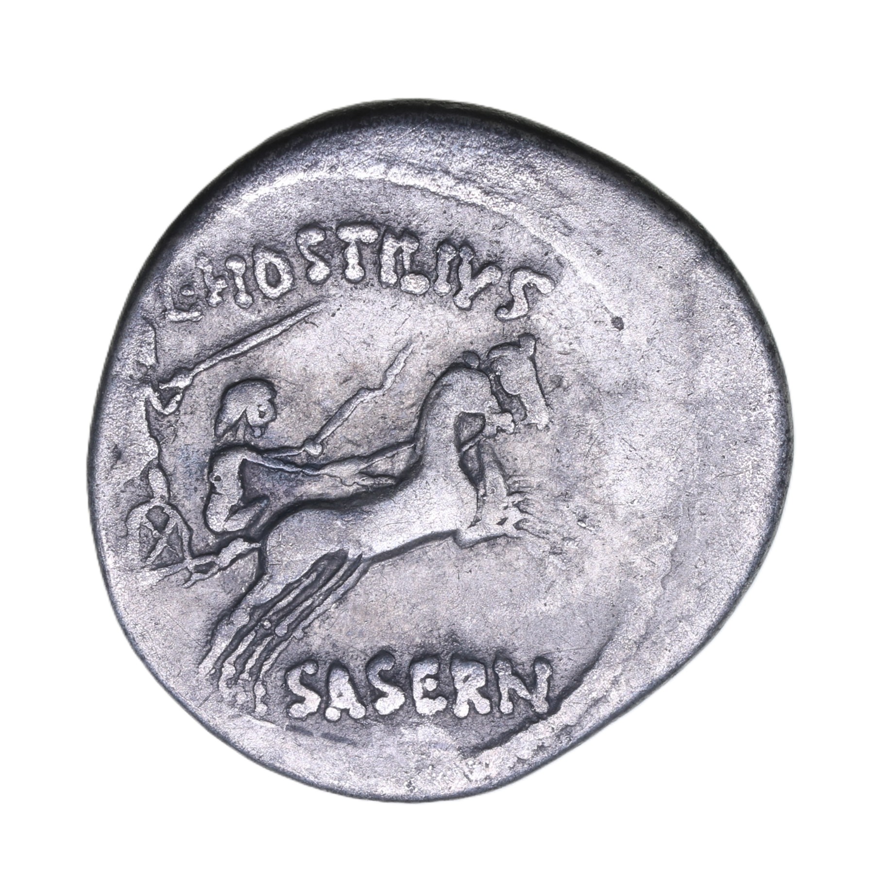 Roman Republic L. Hostilius Saserna 48 BC Silver Denarius The Chilfrome Hoard - Image 2