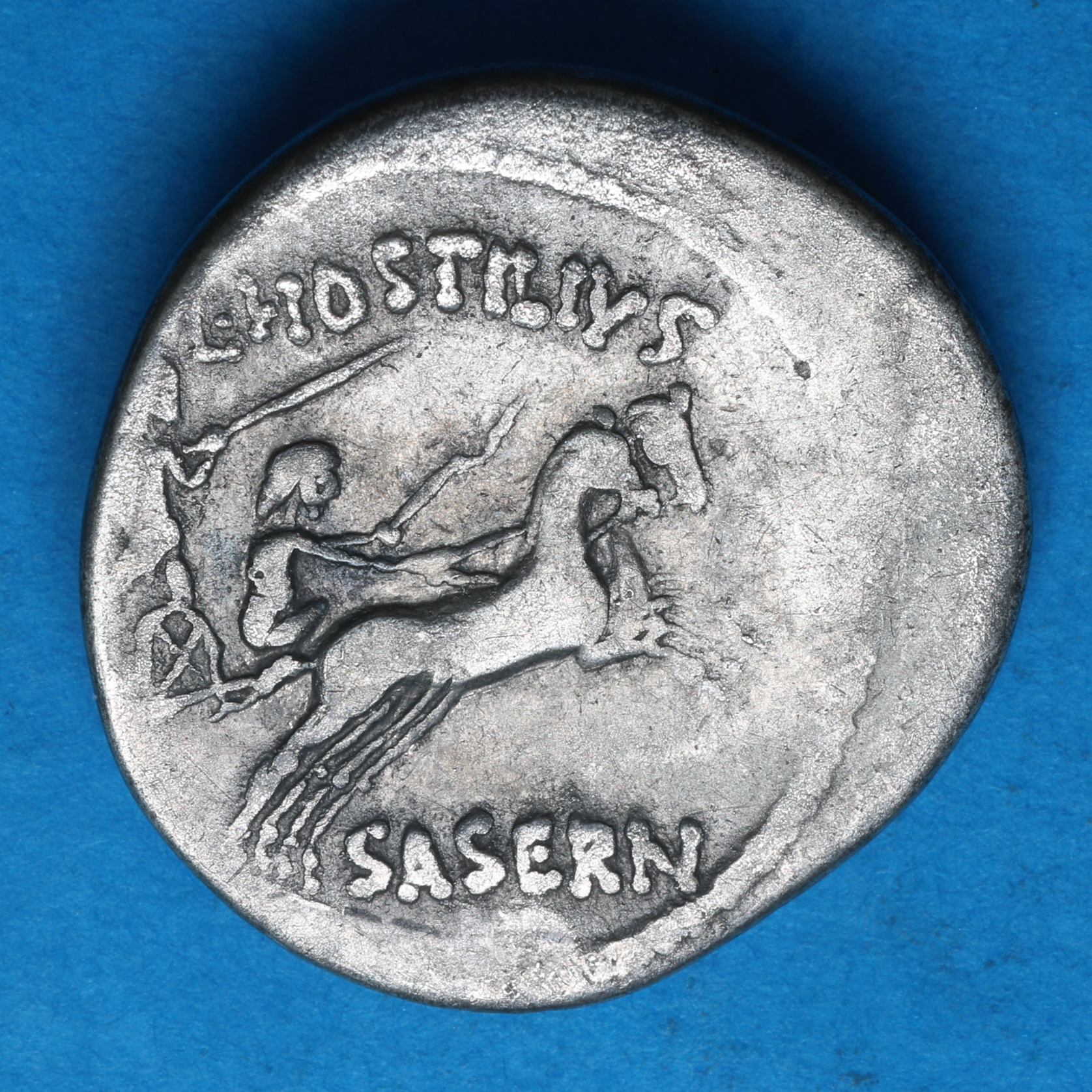 Roman Republic L. Hostilius Saserna 48 BC Silver Denarius The Chilfrome Hoard - Image 4