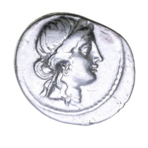 Julius Caesar 47 BC Silver Denarius