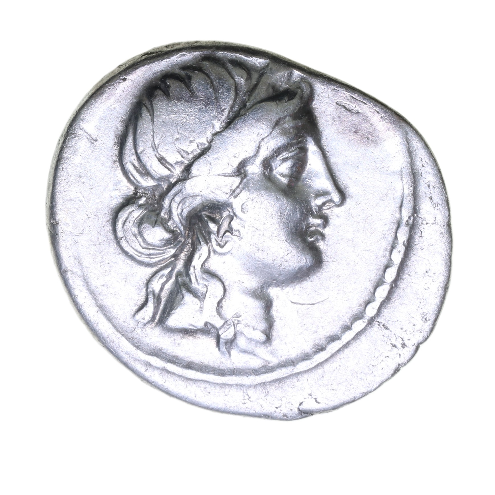 Julius Caesar 47 BC Silver Denarius