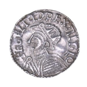 Aethelred II AD 978-1016 Silver Penny Huntingdon Helmet type