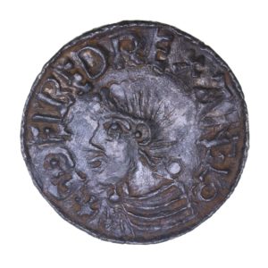 Aethelred II AD 978-1016 Silver Penny Lincoln Long Cross type