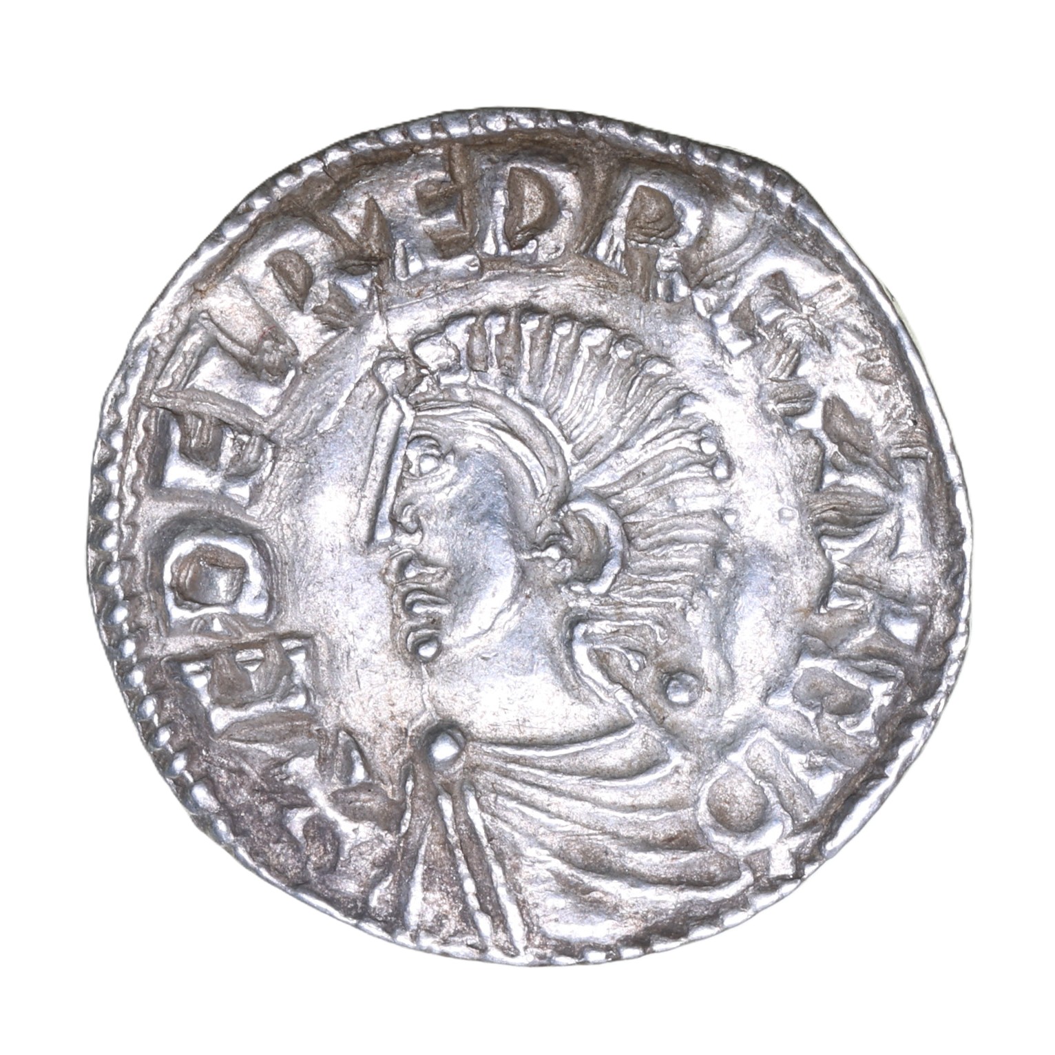 Aethelred II AD 978-1016 Silver Penny Gloucester Long Cross type