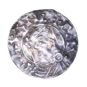 Cnut AD 1016-1035 Silver Penny Silver Penny London Pointed Helmet type