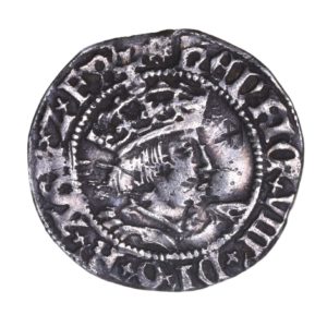 Henry VIII AD 1509-1547 Silver Halfgroat 2nd issue Canterbury