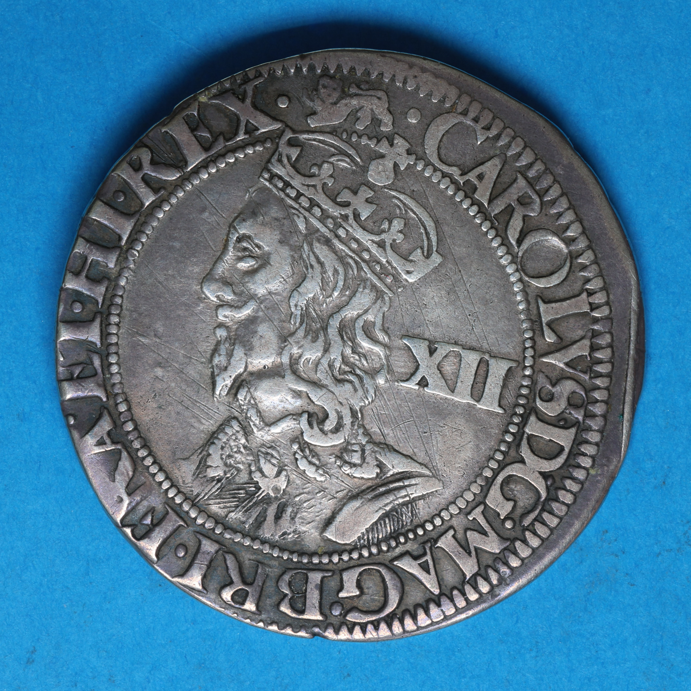 Charles I AD 1625-1649 Silver Shilling York - Image 3