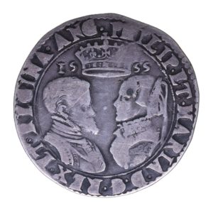 Philip & Mary AD 1554-1558 Silver Shilling AD 1555 *Rare*