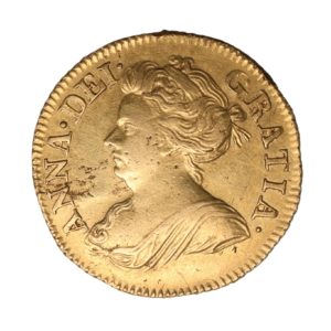 Anne AD 1702-1714 Gold Half Guinea AD 1714