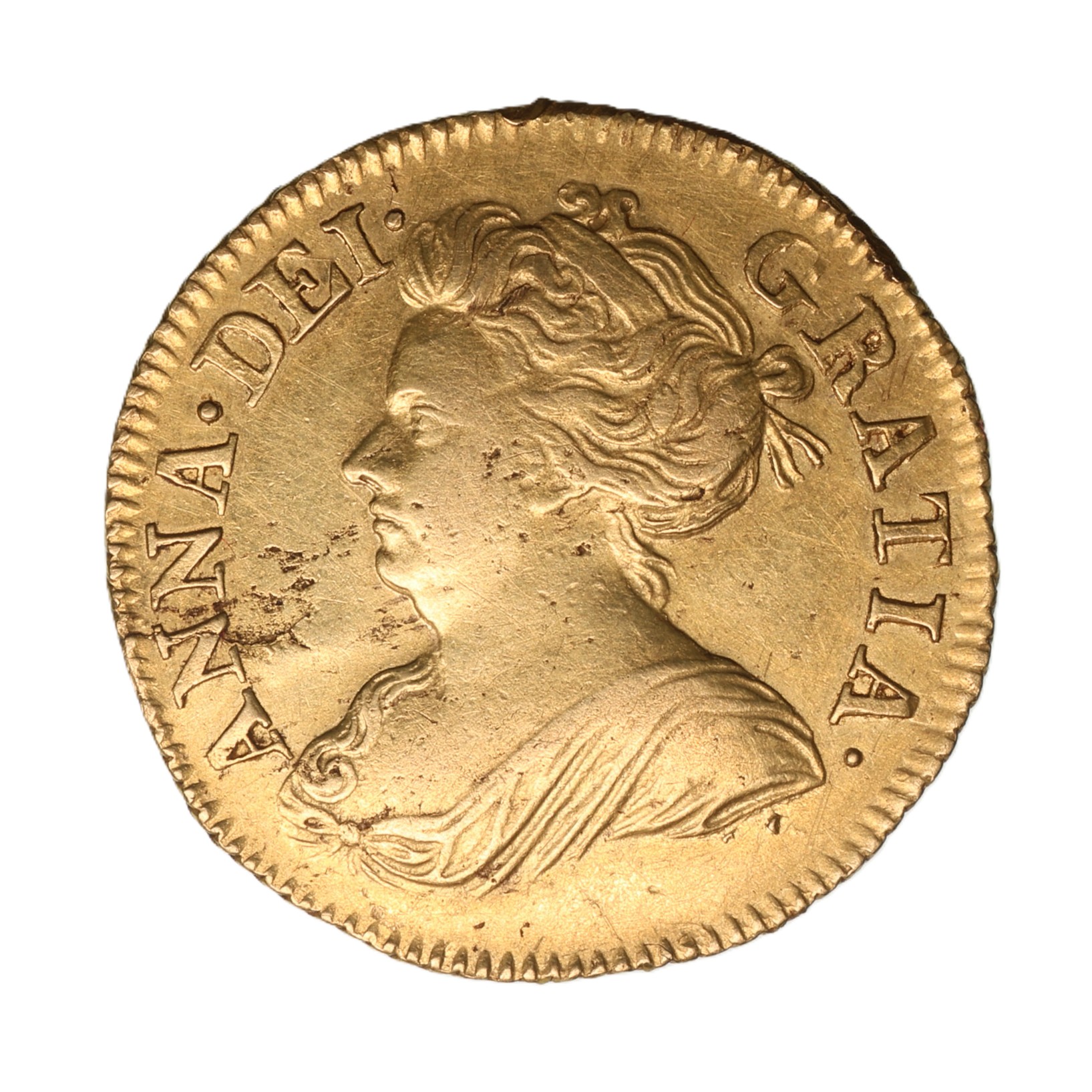 Anne AD 1702-1714 Gold Half Guinea AD 1714
