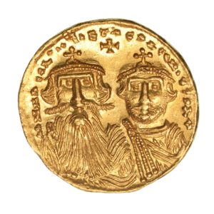 Byzantine Heraclius & Heraclius Constantine AD 610-641 Gold Solidus Constantinople