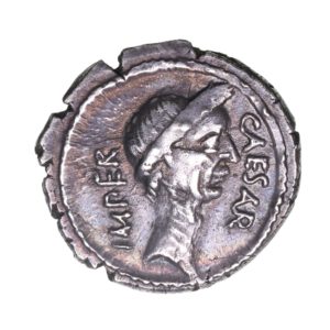 Julius Caesar died 44 BC Silver Denarius Rome