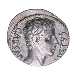 Augustus 27 BC - AD 14 Silver Denarius Spanish mint
