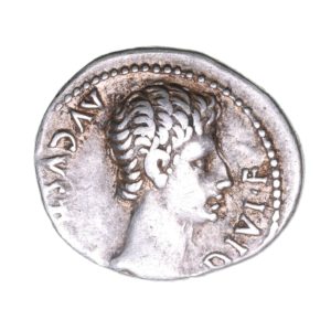 Augustus 27 BC - AD 14 Silver Denarius Lyon