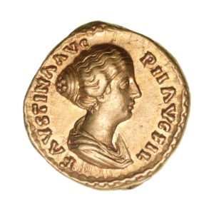 Faustina Junior wife of Marcus Aurelius AD 161-180 Gold Aureus Rome mint