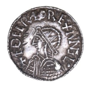 Aethelred II AD 978-1016 Silver Penny Helmet type Gloucester