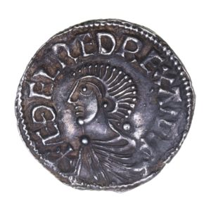 Aethelred II AD 978-1016 Silver Penny Long Cross type, Oxford