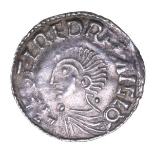 Aethelred II AD 978-1016 Silver Penny Long Cross type Huntingdon Archbishop issue
