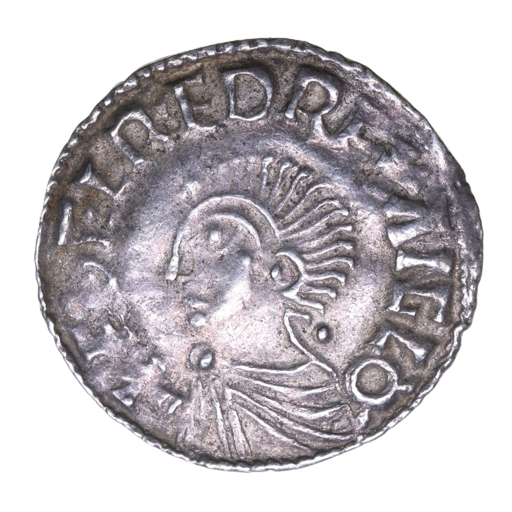 Aethelred II AD 978-1016 Silver Penny Long Cross type Huntingdon Archbishop issue